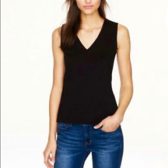 J Crew Structured Blouse V Neck Ponte Shell Top - Picture 7 of 8